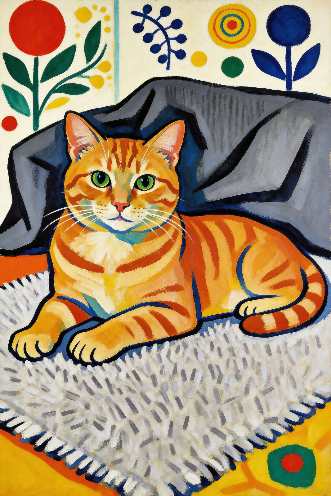 Katzen-Portrait im modernen Kunststil
