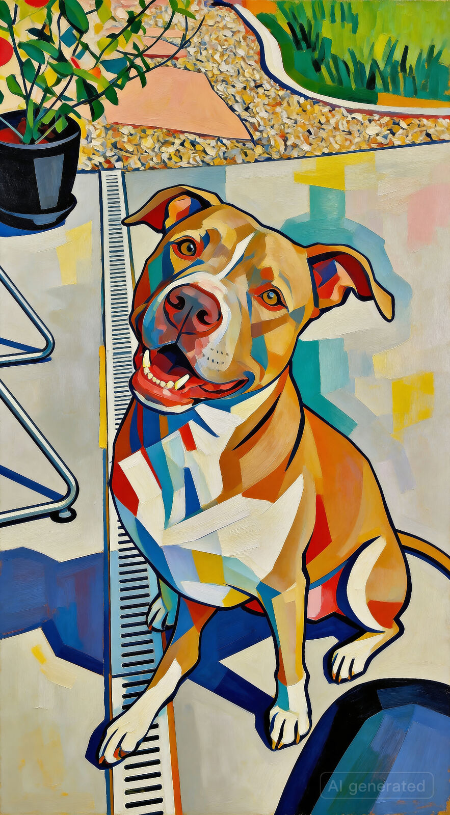 Haustier-Portrait im Kunststil